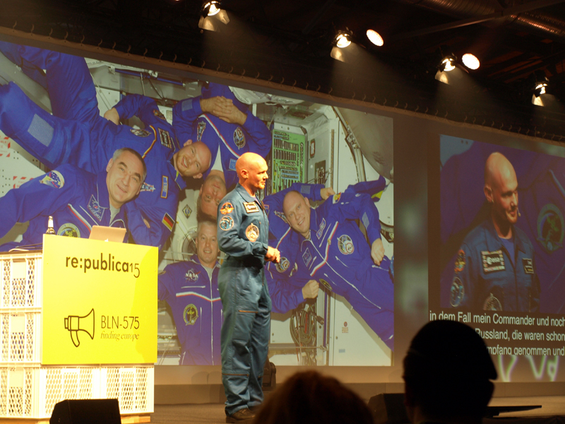 Astronaut Alexander Gerst auf der re:publica. © Tanja Banner